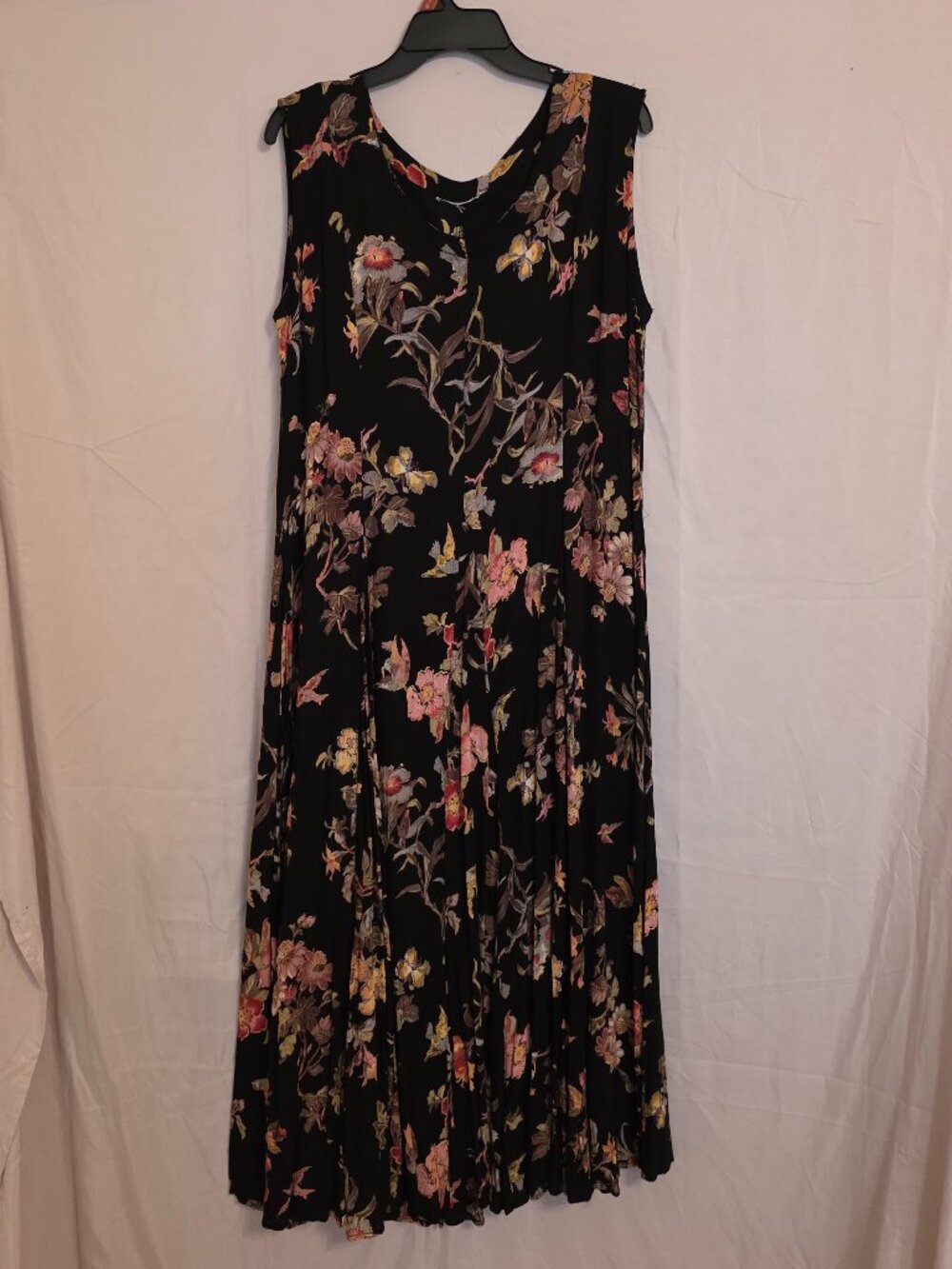 Tropical Print Crinkle Gauze Dress Size L